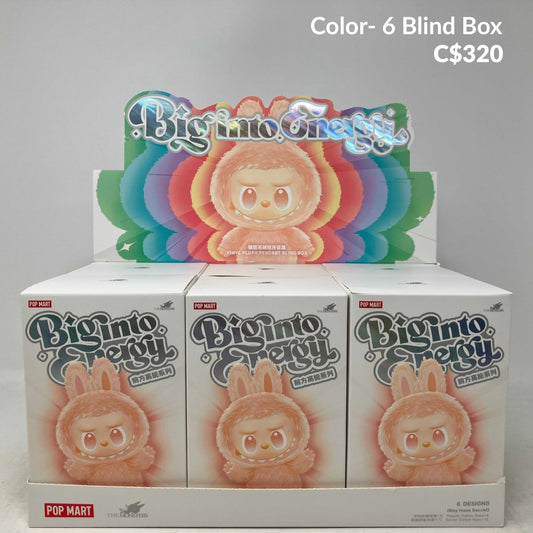 POP MART Labubu THE MONSTERS Big into Energy Series- Color - 6 Blind Boxes - Vinyl Plush Pendant Mystery Box Guess Bag Toys Doll Cute Anime Figure