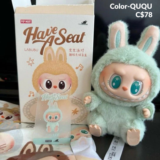 POP MART The Monsters Have A Seat Series-Color-QUQU- Vinyl Plush Pendant Keychain Blind Box Toys Mystery Box Mistery Caixa Action Figure